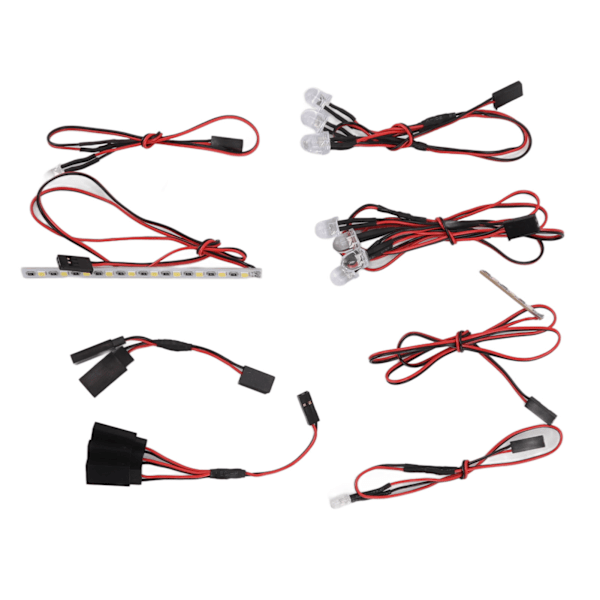 RC Front Baklysstang Hvit Rød Gul LED-lys Frontlykt Baklyslysstang For ZD Racing MX07 4WD 1/7 RC