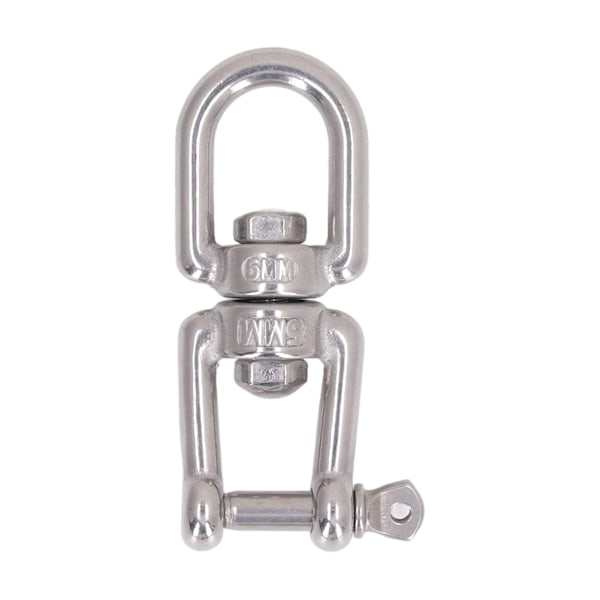 Kaksoisleukakäsivarsi Professional Heavy Duty 304 Rostfritt stål Rullande Shackle Device for Swing Klätterrep 5 mm/0.20in