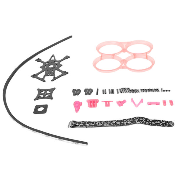 2,5 tum inverterad stativram 112 mm hjulbas Drönartillbehör med ABS förhindrar kollisionsskyddsring för MonsterRC Pink