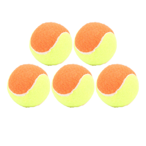 5 stk. 6 cm gummi tennisbolde Elastiske squashbolde trykaflastningsbolde til træningsunderholdning Orange