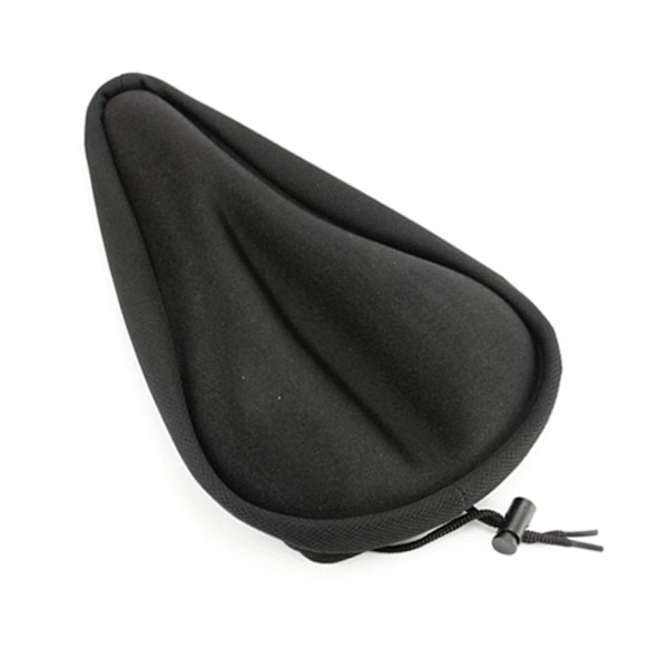 Cykelsittdyna Svart Tjockare Reglerbar dragsko Vattentät Dammtät elastisk svamp 28x18cm Sittöverdrag