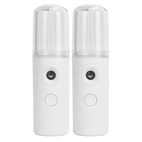 2 kpl Kannettava Nano Kasvohöyrystin Mini Kasvohöyrystin USB-ladattava sumutin 30 ml näkyvä vesisäiliö ihonhoitoon