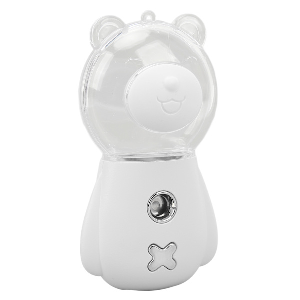 Nano Mist Sprayer Söpö Karhun Muoto 300ML USB Ilmankostutin Ihoa Kosteuttava Kasvojen Suihkutin Ajastimella Valkoinen