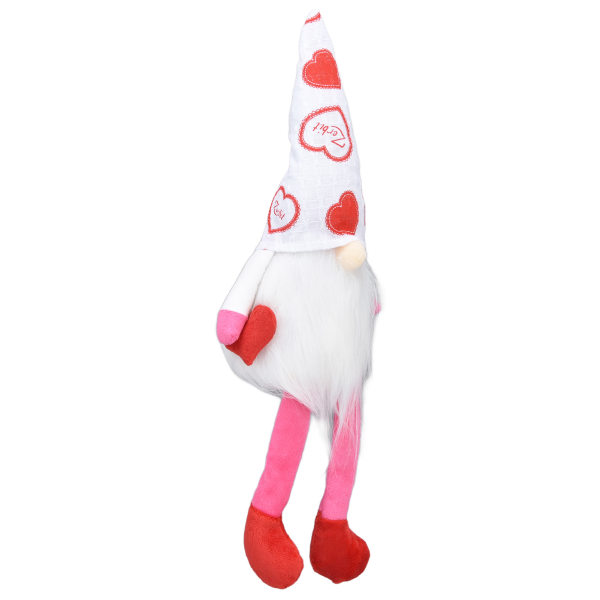 Plys Nisser Legetøj Valentinsdag Dejlig Gnome Dukke Ornamenter Dekoration Julegave til børn VoksenHvid