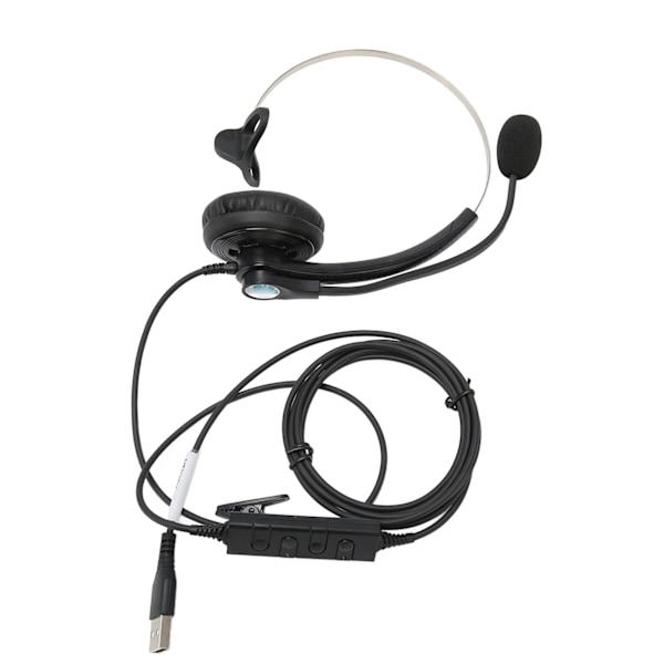 Enkelt Øre Kablet Headset Støjreducerende HD Opkald Telefon Headset til Call Center Kontor Virksomhed Online Kursus USB Interface