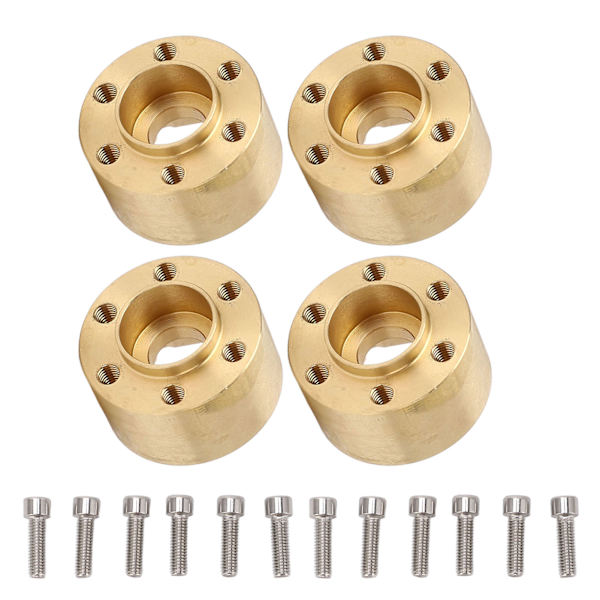 4kpl Hex Hex-navan levittäjä Messinki Paino Kulutusta kestävä Hex-laajennussovitin 1,9 tuuman 2,2 tuuman navalle 15 mm/0,6 tuumaa