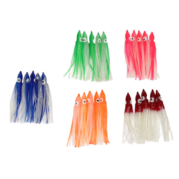 25st Fiskedrag Levande Design Silikonmaterial Bittåligt Lysande Fiskedrag för lax 10cm