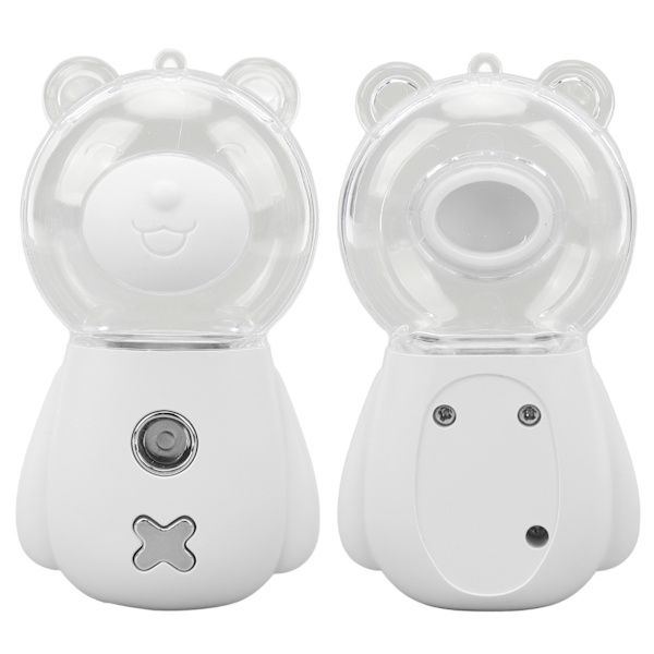 Nano Mist Sprayer Söpö Karhun Muoto 300ML USB Ilmankostutin Ihoa Kosteuttava Kasvojen Suihkutin Ajastimella Valkoinen