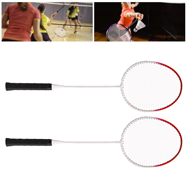 2 stk. Badmintonketcher Legering Ultralet sportstilbehør til træningskonkurrence Rød