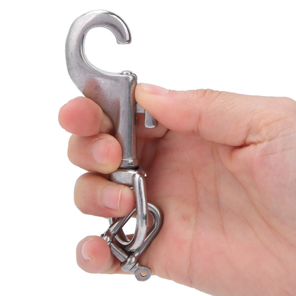Scuba Diving Light Torch Kamerahållare Keeper Single End Bult Snap Clip&D Ring Shackle Undervattensutrustning