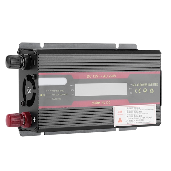DC 12V - AC 220V Autonmuuntaja 3000W Huipputeho LCD-näyttö Muokattu siniaaltojen muuntaja