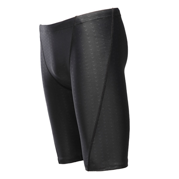Lange træningsbadeshorts Vandtætte hurtigtørrende sorte hudvenlige badebukser til mænd til Racing 5XL (anbefalet vægt 72,5-77,5 kg)