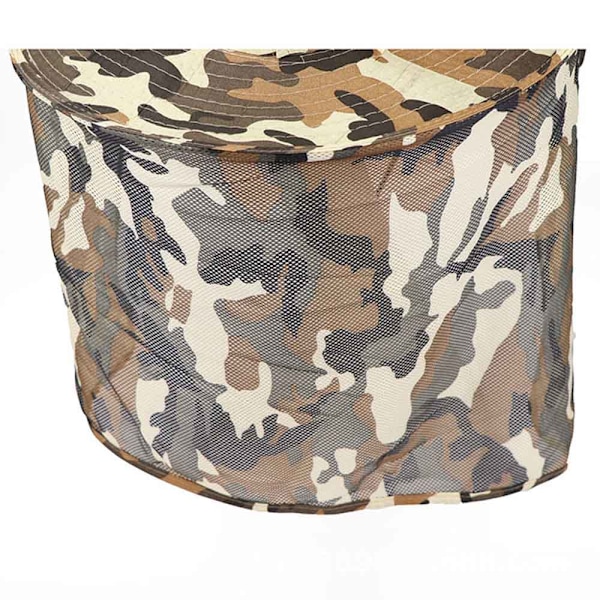 Camouflage Bucket Hat til udendørs fiskeri, solbeskyttelse