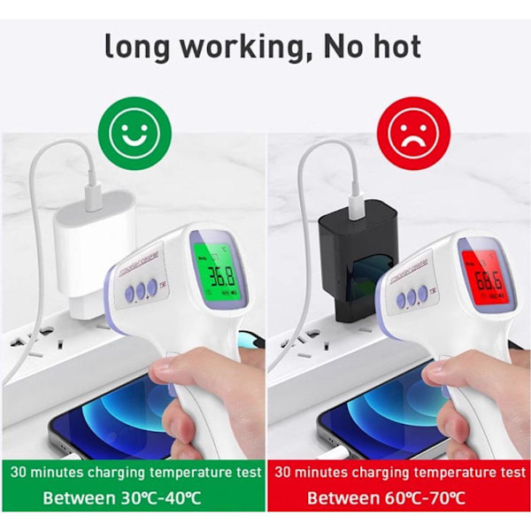 1 meter lang datakabel + iPhone-lader for Apple 11/12/13 USB-C hvit