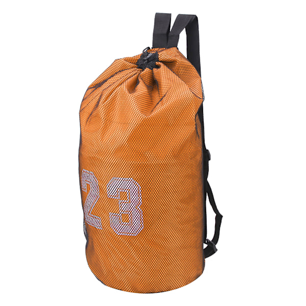 Sport Oxford Cloth Drawstring Bag Fitness Træningsrygsæk til Basketball Fodboldorange