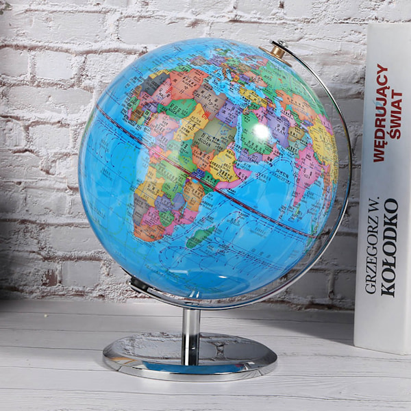 Pedagogisk legetøj: 20CM Globe med LED-lys og metalbase