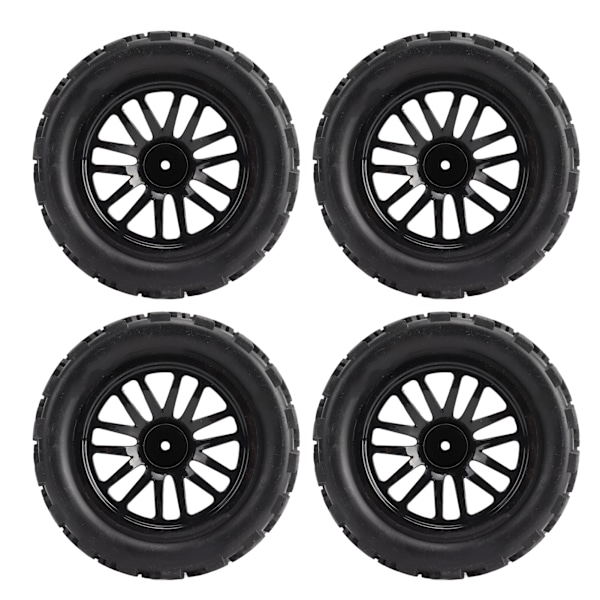 4ST RC-däck 12mm Hex Off Road Short Course Truck Däck 1/10 för TRAXXAS SLASH Svart