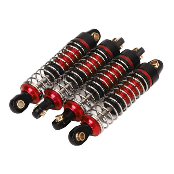 4st RC stötdämpare ersättningsdämpare i aluminiumlegering RC bildämpare för Traxxas 1/18 Röd