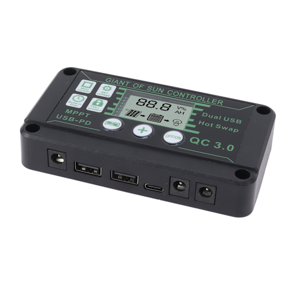 Solar Charge Controller MPPT ABS Auto Focus Solar Regulator Charge Controller för RV Trailers Båtar 20A