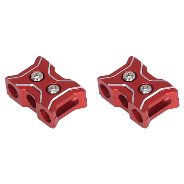 2 stk. RC Bil Kabelhåndtering Utsøkt aluminiumslegering Lettvekt RC Wire Clamp Spenne for Motor Batterikontroll Rød