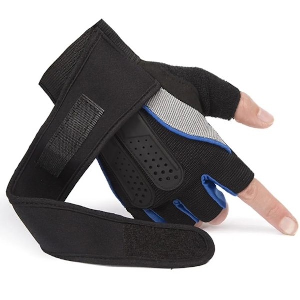Träningshandskar Halvfinger Andas Anti Halk Snabbkoppling Säkra Humaniserade Unisex träningshandskar L