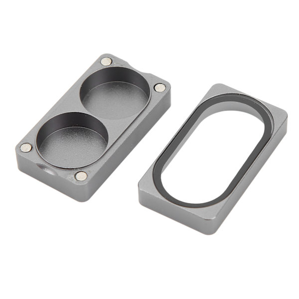 Kø Tip Opbevaringsboks Aluminiumslegering Magnetisk Sug Kø Tip Beholder til Billardspillere 2 huller