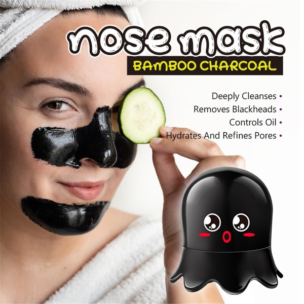 Bambu Charcoal Näsmask Oljekontroll Rengöring Pore Pormask Ta bort Acne  Tear Pull Mud Mask-50g 492a | Fyndiq