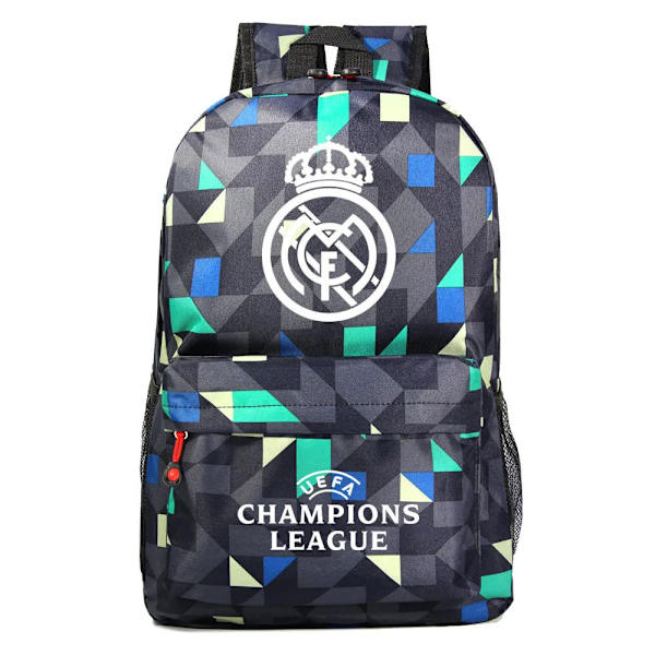 Graffiti Real Madrid Uefa Champions League Axelväska Fläktryggsäck Student Skolväska Förvaringsväska 3