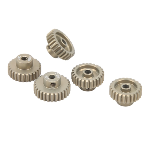 Tandhjulsæt 0,6M Modulus 24T til 28T 3,175mm Præcis aluminiumslegering Universal til klatrebil 1/8 1/10