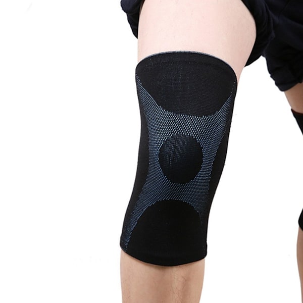 2st knästöd Elastisk stickad sportknästöd som andas för män kvinnor löpar volleyboll