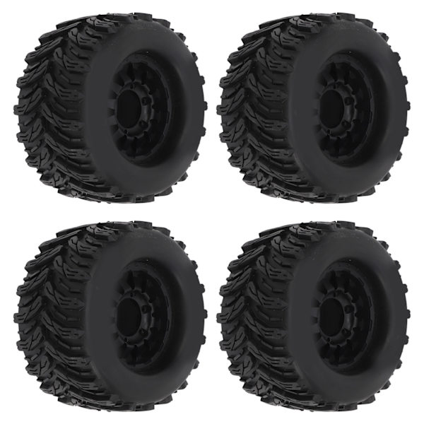 4 st 1/10 RC-bildäckset förtjockad anti-halk stark dämpning RC-däck och hjul med 12 mm 14 mm koppling för Traxxas B-modell