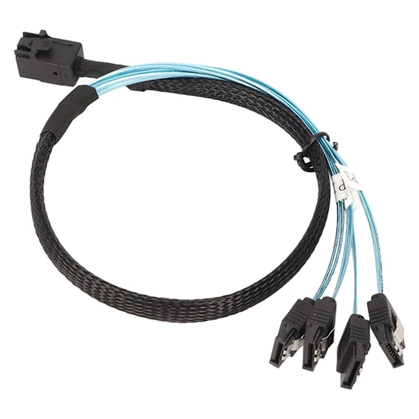 12GBPS Mini SAS HD SFF 8643 til 4 SATA 3.0 Kabel PVC Dual Channel 7P Server Harddisk Array Data Line 1m / 3.3ft