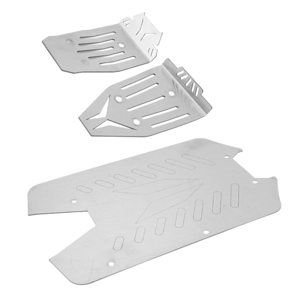 RC Skid Plate Rustfrit stål RC Chassis Armor Guard til Big Rock 1/10 RC Biler Sølv Udendørs