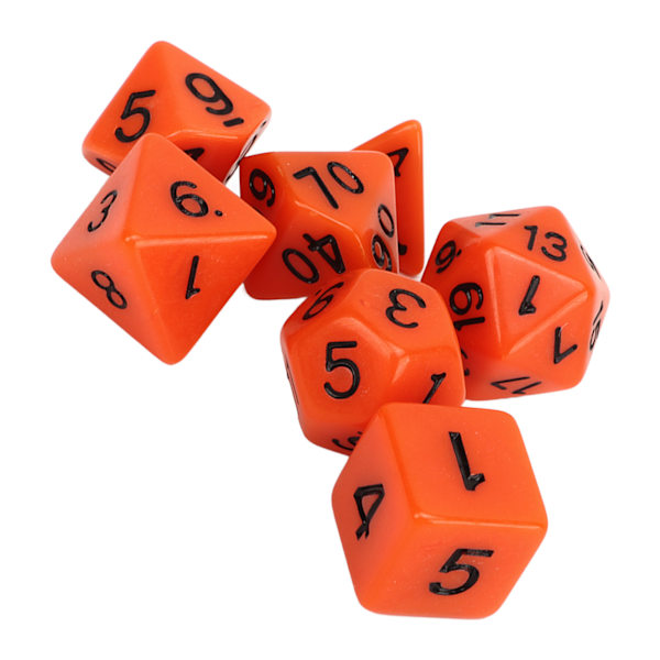 21st polyedrisk tärningsset enfärgad plast antioxidation Pedagogisk rollspelstärning för Game Orange