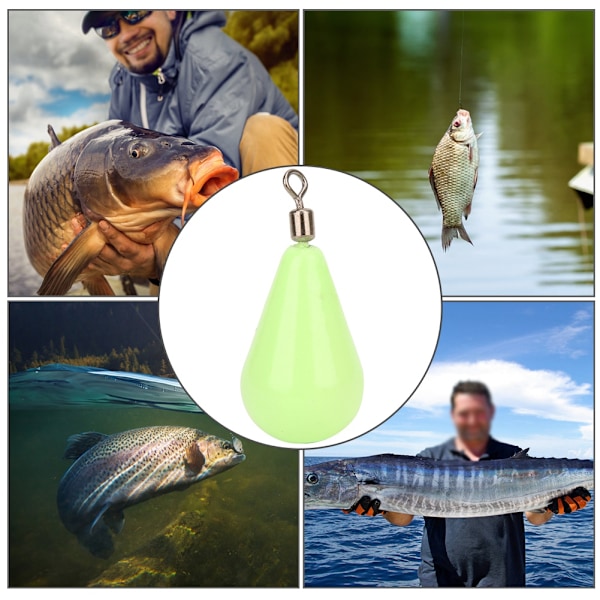 Lure Luminous Jig Head Blyd Deep Water Sinker Vægt Fiske Agner Fiskegrej 10#, 5 stk