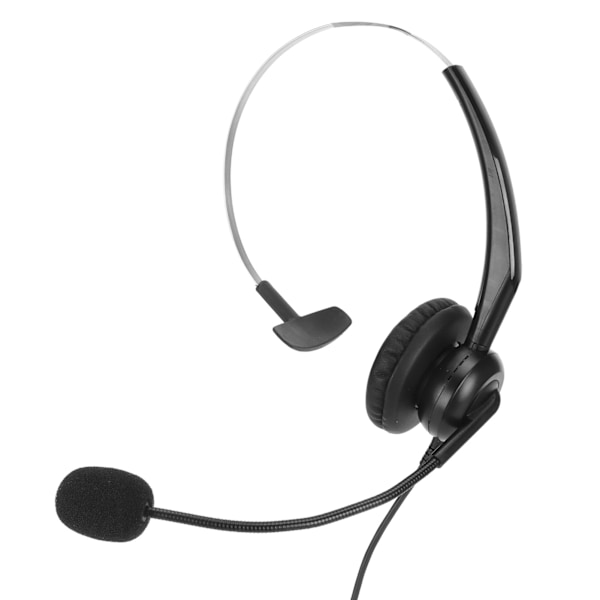 Enkelt Øre Headset Komfortabelt Lett Støyreduserende Kablet Datamaskin Headset med Mikrofon for Kundesenter Kontor Enkel 3.5mm Port