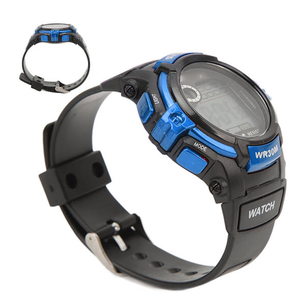 Sportklocka Digital LCD Elektronisk Watch Luminous Men Watch for Outdoor Activities Blue