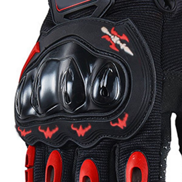 Full Finger Touch Screen Motorcykel Handskar Andas Touchscreen Handskar med Full Hand Red