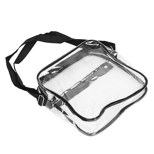 Transparent Messenger-axelväska Klar tygväska med dragkedja för utomhusresor