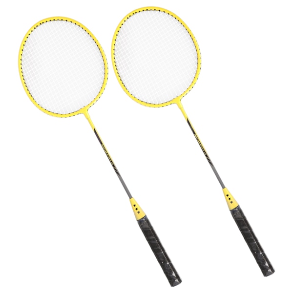 Badmintonketchere Jernlegering Letvægtsbadmintonketchere med 3 bolde til begyndere Studenter træning Gul