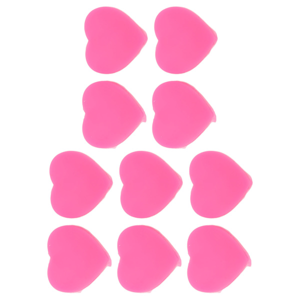 10 ST Tennisracket Vibrationsdæmpere Hjerteform Silikone Tennis Støddæmpere Rosa