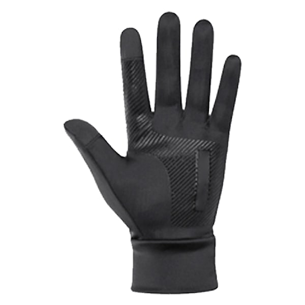 2 ST Ice Silk Solbeskyttelseshandsker Herre Dame Åndbar Touchscreen Solbeskyttelseshandsker HN06 Fuld Finger Sort Fri Størrelse