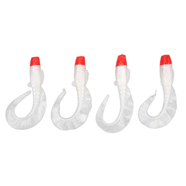 4 st Fiskedrag Simulering Fiskebete Naturtrogen PVC för sötvattensbas Mandarinfisk Röd Vit