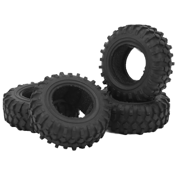 4 STK RC Crawler dæk 1,25 tommer fleksibelt slidstærkt RC gummidæk til SCX24 1/24 RC biler