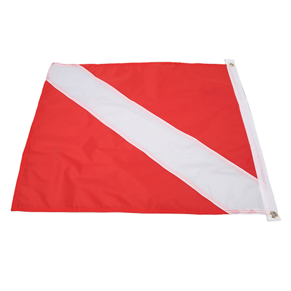 Rød Hvid Dykkerflag Lyse Farver Letvægts 49x59cm Nylon Dykker Ned Flag til undervandsaktiviteter