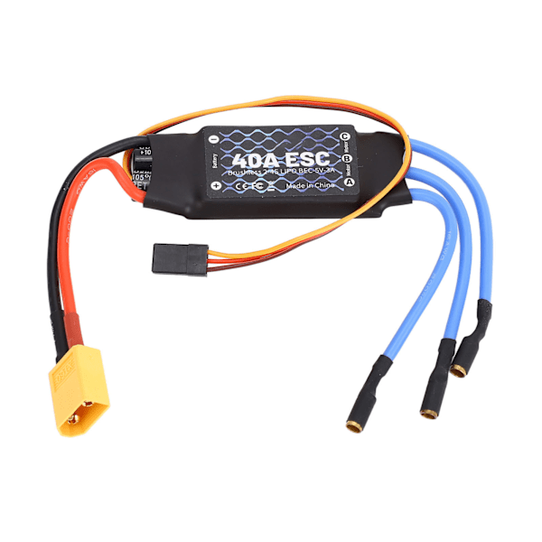 Børsteløs ESC 40A XT60 Plugg Børsteløs ESC for RC Fixed Wing Aircraft Small Quadrotor