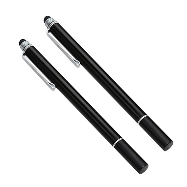 2 stk. Kapasitiv pennestift 2 i 1 Ledende plasthode Transparent sugekopp Berøringsskjerm Smartphone-tilbehør
