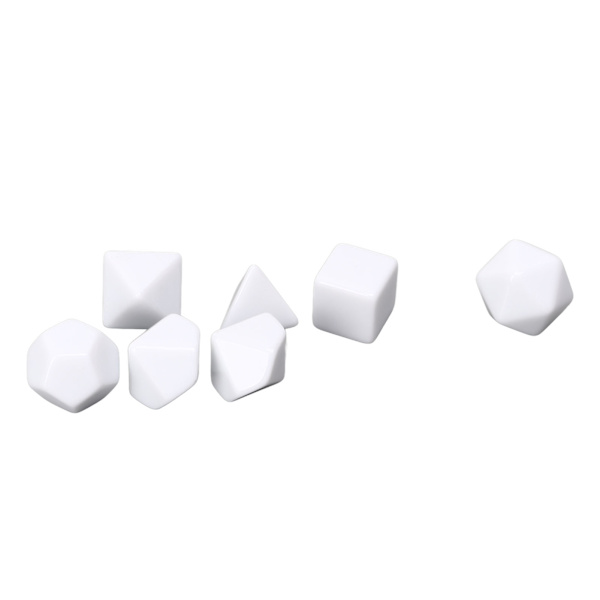 14 kpl tyhjiä noppia DIY Board Multi Shape monitahoinen palapeli Tyhjä noppasarja lautapeleihin numeroiden opetukseen
