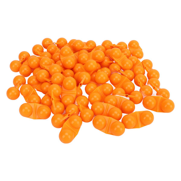 50 stk Fiske Dobbel Rangle Metall Havfiske Attraktor Bell Beads med plastetui for å lokke fisk oransje