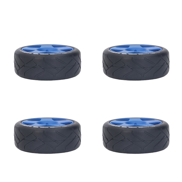 4 KPL 1/8 GT RC-pyörät Vahva pito Maantiekilpa-renkaat Kestävät maantiepyörät 17 mm:n adapterilla Sininen